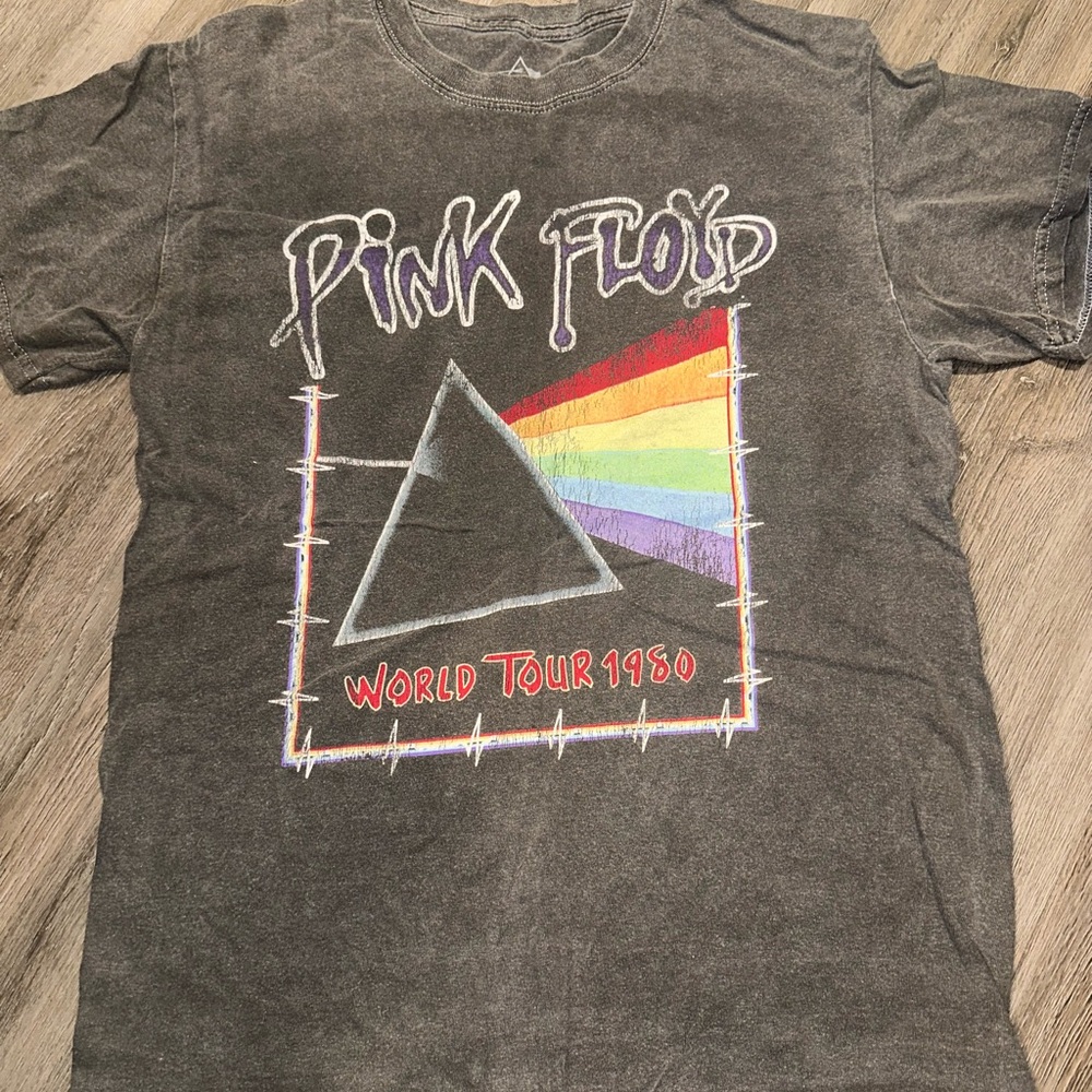 Pink Floyd Kids Tour Tee - Charcoal with Rainbow